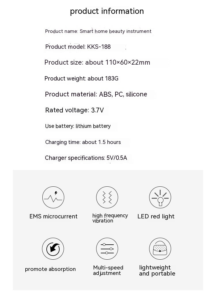 Facial Massage Essential Oil Lifting Warm Muscle-poking Stick Home EMS Micro Current Inductive Therapeutical Instrument