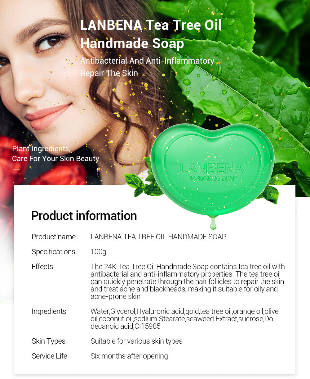 Cleansing Heart-shaped Essential Oil Soap Bamboo Charcoal