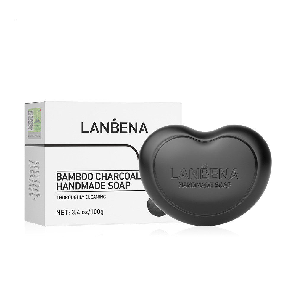 Cleansing Heart-shaped Essential Oil Soap Bamboo Charcoal