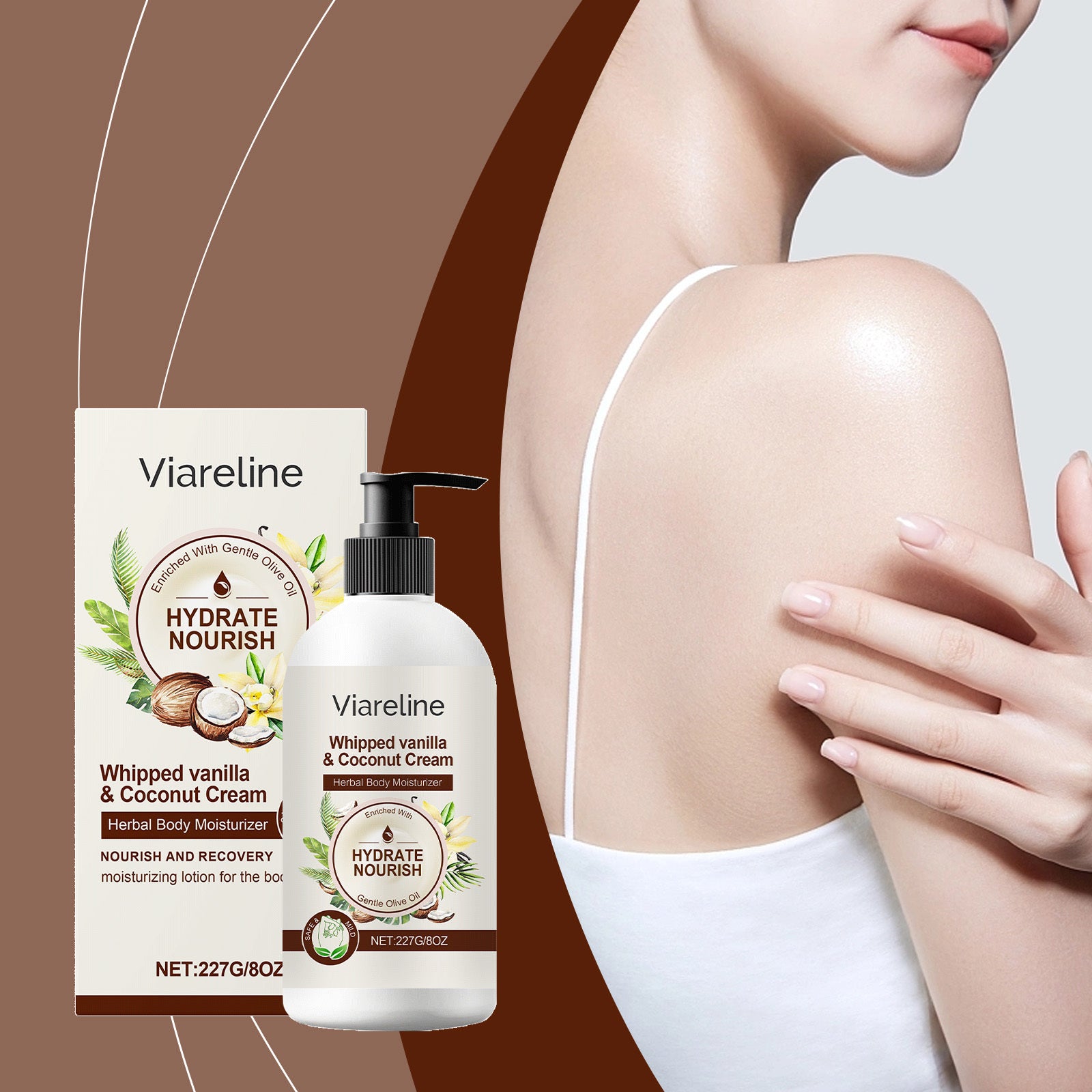Coconut Body Moisturizing Cream With Elasticity