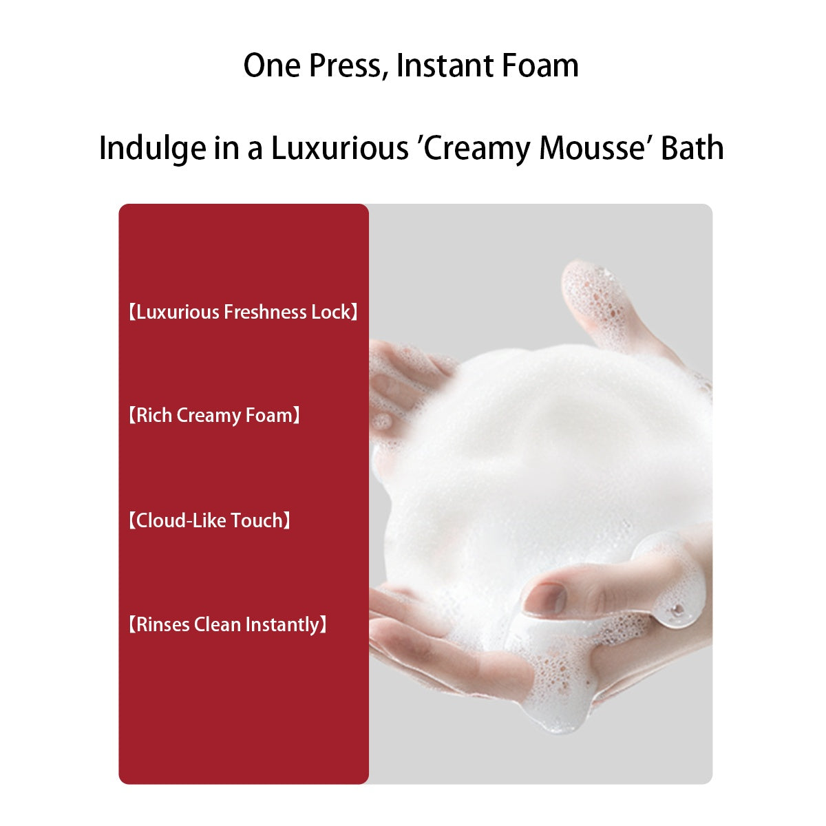 Cream Bubble Bath, Hydrating Shower Gel, Long-lasting Fragrance, Fragrance Body Mousse