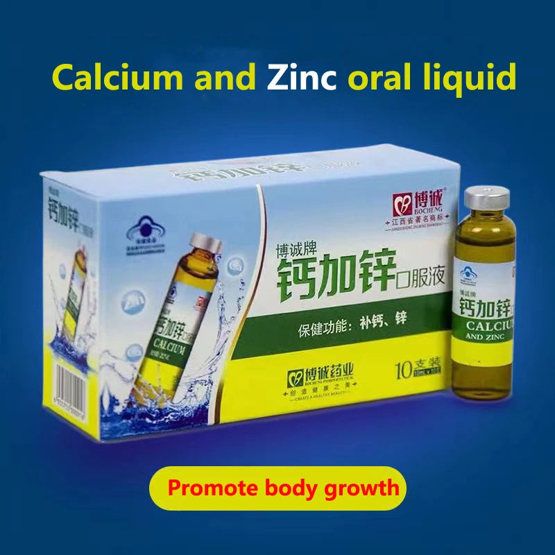 Zinc Calcium Iron Vitamin D3 K2 Vegan Liquid for Bone & Height Support