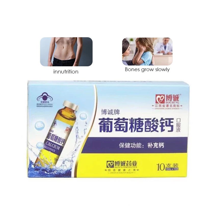 Zinc Calcium Iron Vitamin D3 K2 Vegan Liquid for Bone & Height Support