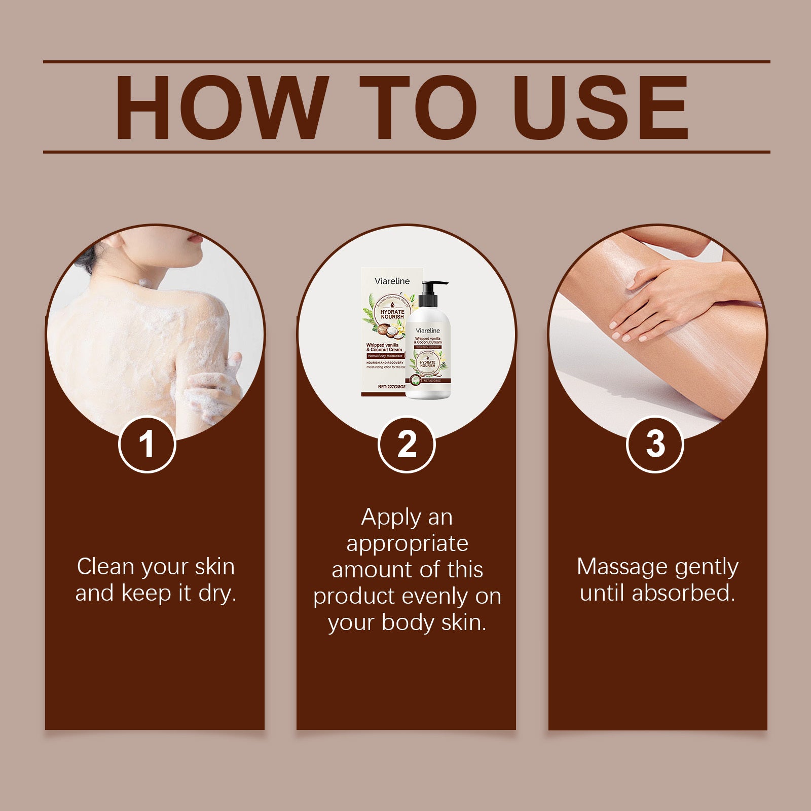 Coconut Body Moisturizing Cream With Elasticity